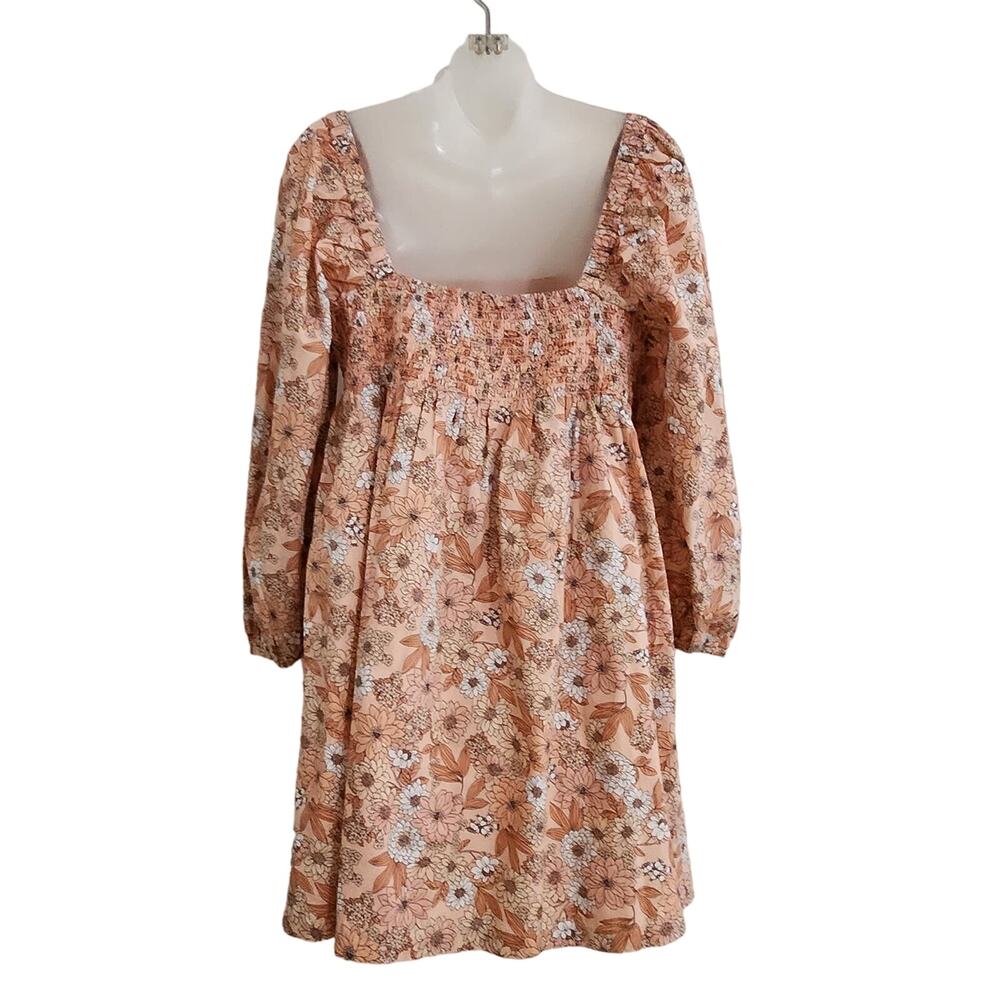 NEW J. Crew Squareneck Cotton Poplin Babydoll Dress in Zinnia Floral Size M NWT - Picture 7 of 11